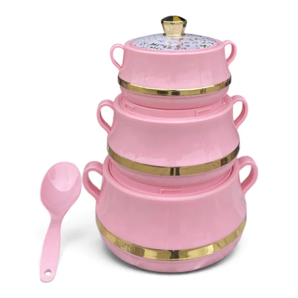 IMG_0592 Nova Sephora Metallic Insulated Hot Pot Set – 4 Pieces (600ml, 1000ml, 2000ml, 3000ml)