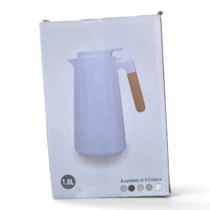 Insulated Vacuum Flask Jug with Wooden Handle – 1.0L, Available in 5 Colors
