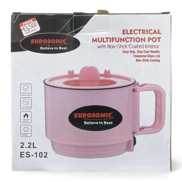 IMG_0673 Eurosonic ES-102 Electrical Multifunction Pot – 2.2L, Non-Stick Coated Interior