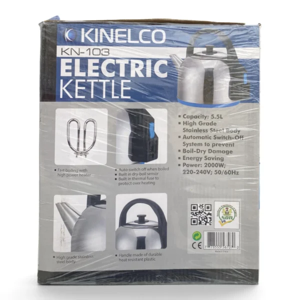 IMG_0713 Kinelco Stainless Steel Electric Kettle KN-103 – 5.5L Capacity
