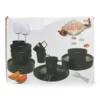 Stoneware Dinner Set, 16 Pieces – Plates, Bowls, Mugs & Glasses