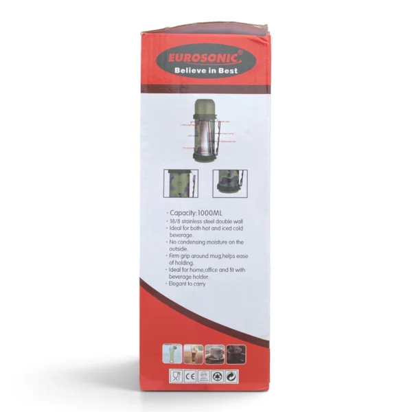 Eurosonic Camo Vacuum Flask ES-SF-9027 – 1L Capacity