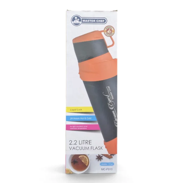 Master Chef Vacuum Expert Flask – 2.2 Litre, 24-Hour Hot & Cold
