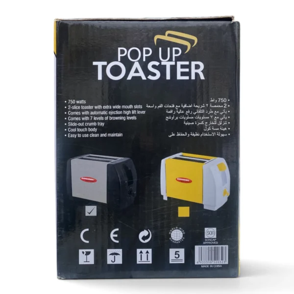 IMG_0880 Eurosonic ES-8019 Pop Up Toaster – 2-Slice with Automatic Ejection