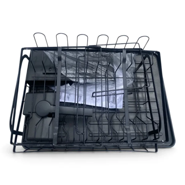 Multifunctional 2-Tier Dish Rack with Drain Pan and Cutlery Holder