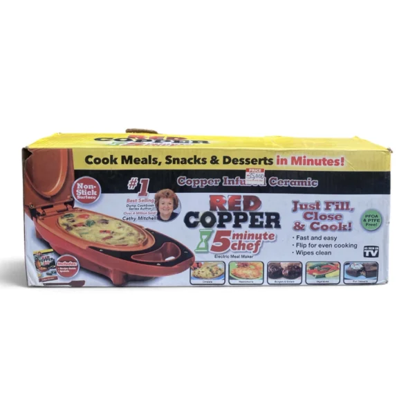 Red Copper 5-Minute Chef – Non-Stick Electric Meal Maker