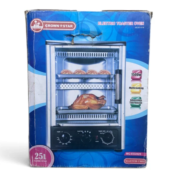 Master Chef Crown Star MC-EO2025 Electric Toaster Oven – 25L, 1500W, Multicooking