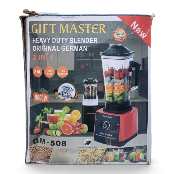 Gift Master GM-508 Heavy Duty Blender – 2.8L, 2-in-1, Pure Copper Motor
