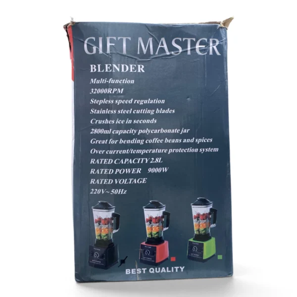 Gift Master GM-508 Heavy Duty Blender – 2.8L, 2-in-1, Pure Copper Motor