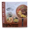 IMG_1302 Steel Air Fry Pan – Non-Stick Ceramic Cookware with Tempered Glass Lid