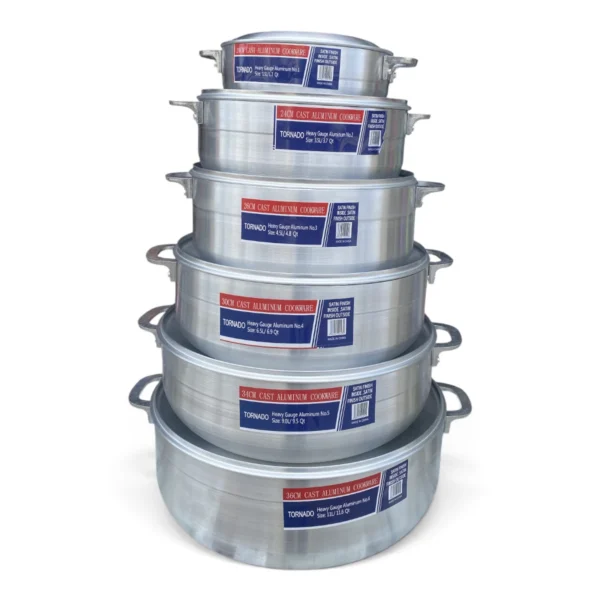 Tornado 6-Piece Set Polishing Cookware — 19cm-36cm Casseroles