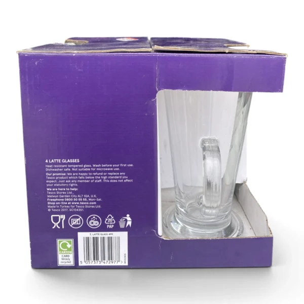 IMG_1719 Tesco 4 Latte Glasses Set
