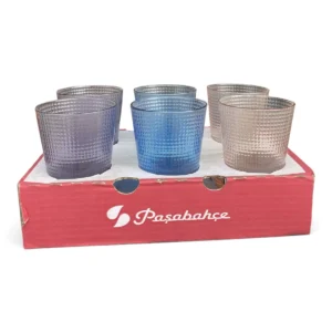 Pasabahce Textured Glass Tumbler/Bowl Set (colored assortment)