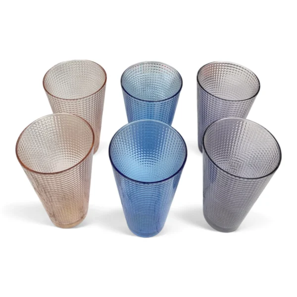 IMG_1746 Pasabahce Textured Glass Tumbler/Bowl Set (colored assortment)