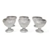 Lirmartur Crystal-Cut Dessert/Ice Cream Bowl Set (footed glass bowls)