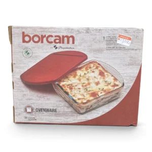 Borcam by Pasabahce Square Glass Ovenware Tray