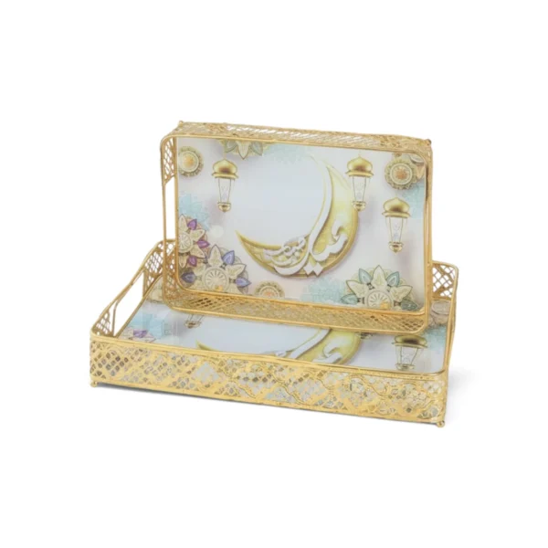 Gold Metal Dry Fruit Tray
