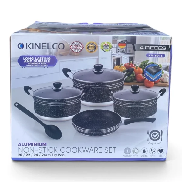 Kinelco KN-6016 4-Piece Aluminium Non-Stick Cookware Set