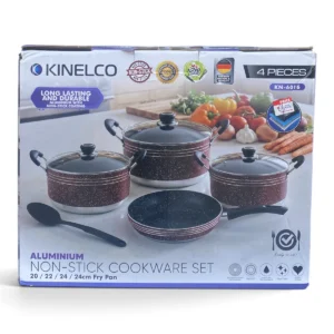 Kinelco KN-6016 4-Piece Aluminium Non-Stick Cookware Set