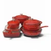 IMG_3124 S.JADE Red Cast Iron Dutch Oven Cookware Set