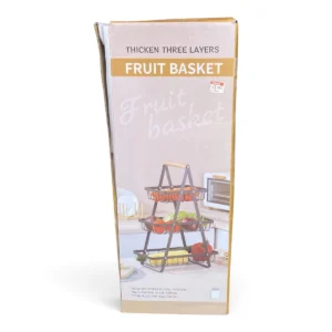 3-Tier Thickened Stainless Steel Fruit Basket, A-Frame Wire Storage Stand