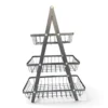 3-Tier Thickened Stainless Steel Fruit Basket, A-Frame Wire Storage Stand