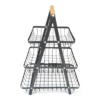 3-Tier Thickened Stainless Steel Fruit Basket, A-Frame Wire Storage Stand